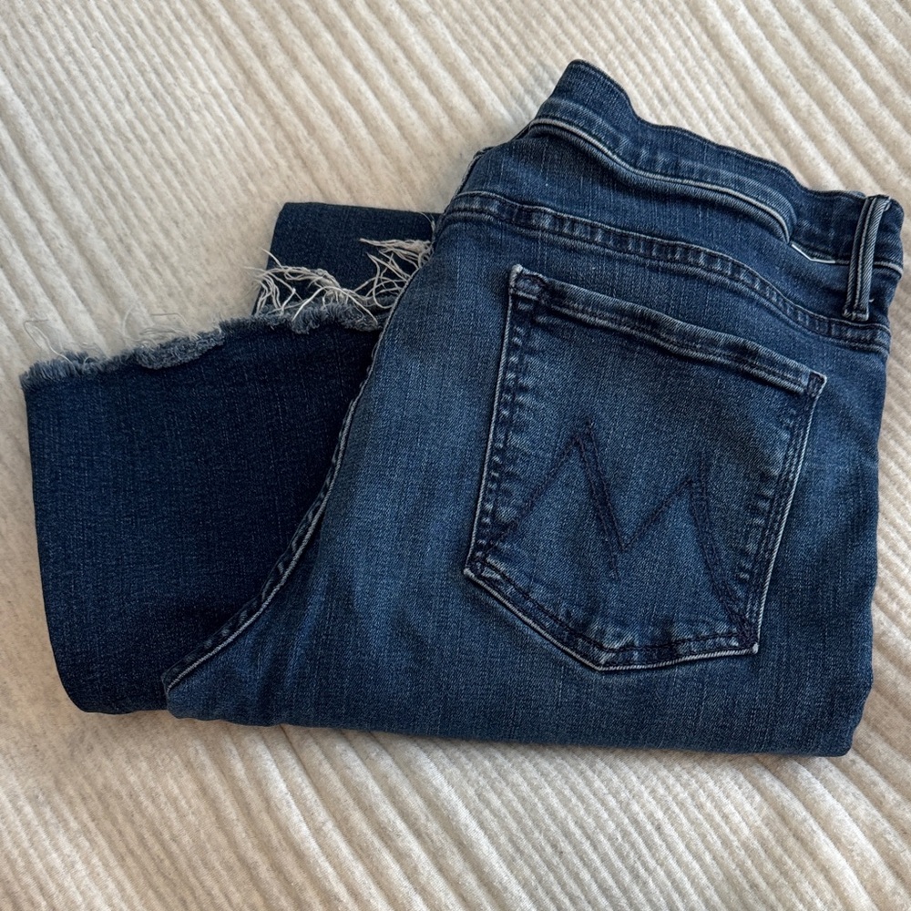 MOTHER Weekender Dark Blue Flare Jeans Size 33